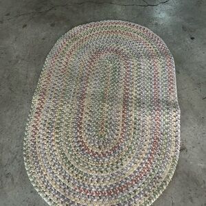 Multicolor Braided Oval Rug